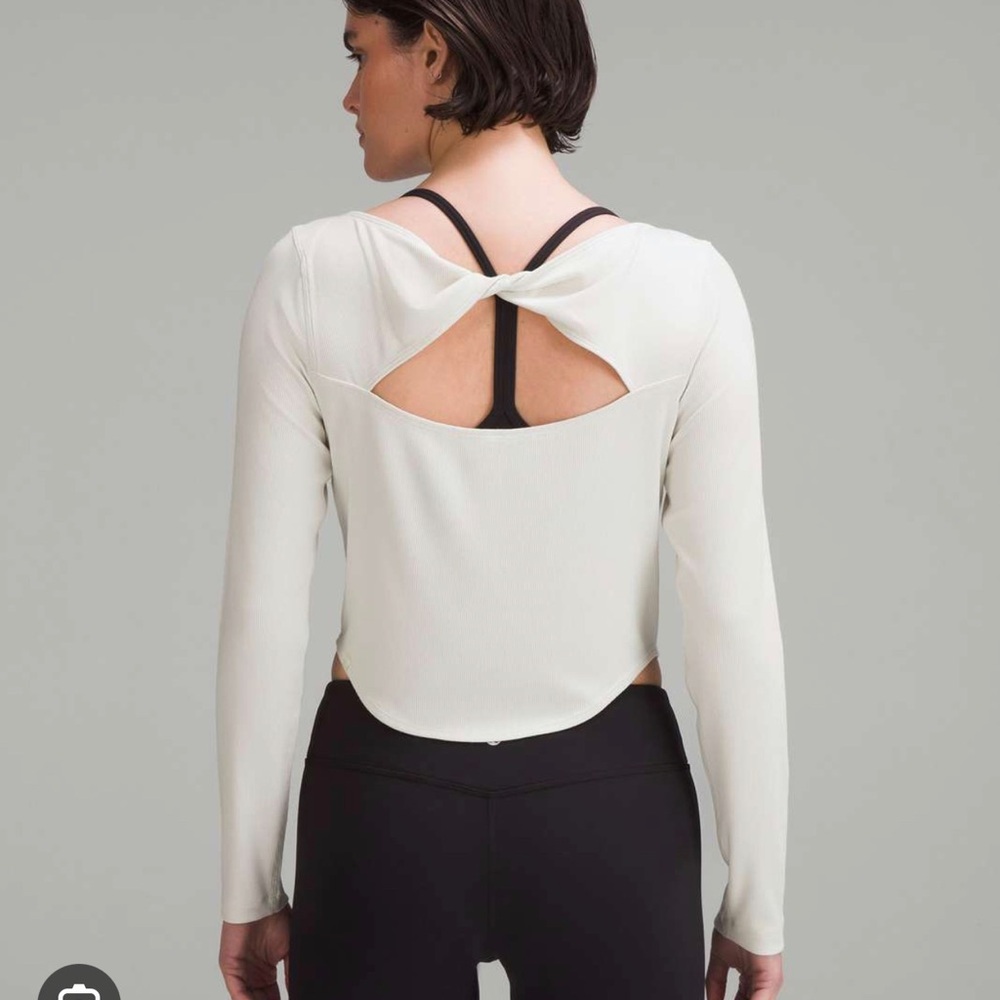 Lululemon Ribbed modal silk twist back Yoga LS